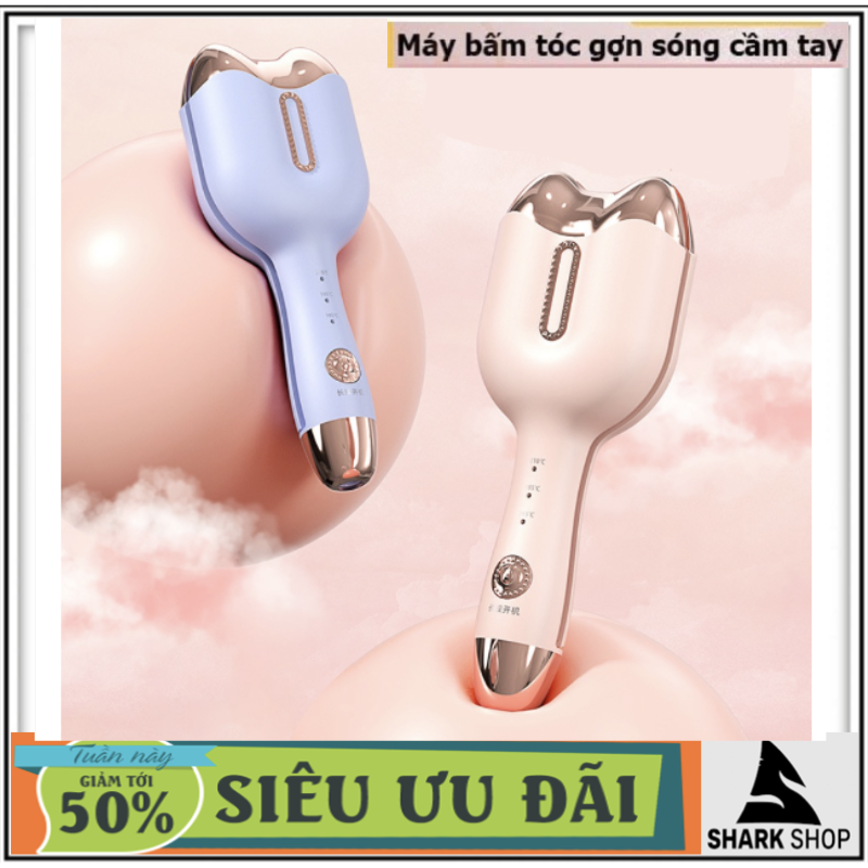 Máy bấm tóc gợn sóng,uốn xoăn sóng nước,máy tạo kiểu uốn xoăn sóng nước,máy làm xoăn sóng phong cách hàn quốc dễ dàng thao tác phù hợp với nhiều loại tóc,bao đẹp tiết kiệm thời gian bh 12 tháng