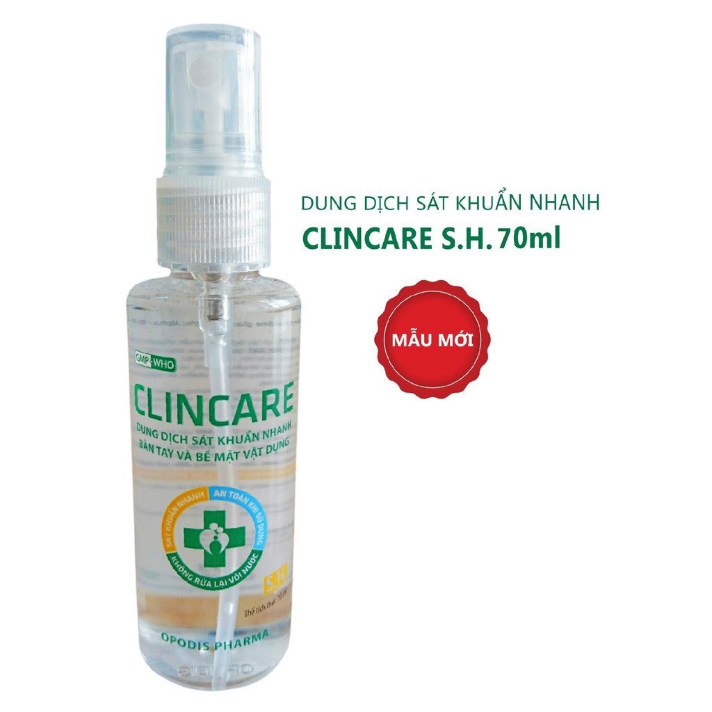 DUNG DỊCH SÁT KHUẨN TAY NHANH CLINCARE 70ml