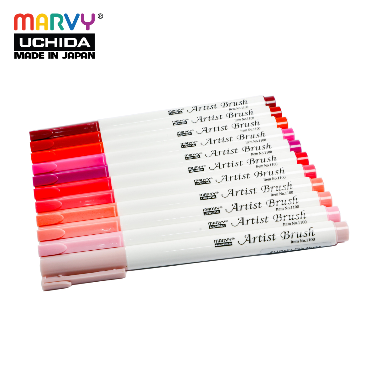 Bút lông đầu cọ mềm Marvy 1100 (Tone đỏ hông)