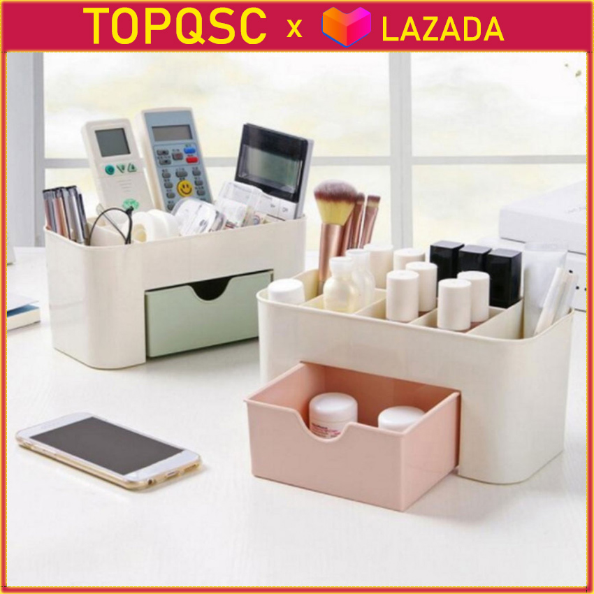 【Còn Hàng x TOPQSC】Hộp Đựng Mỹ Phẩm Bằng Nhựa Hộp Sắp Xếp Ngăn Kéo Ngăn Chia Ngăn Kéo Hộp Sắp Xếp Trang Sức Đồ Trang Điểm Ngăn Kéo Đựng Đồ Trong Nhà Ẩm Thực