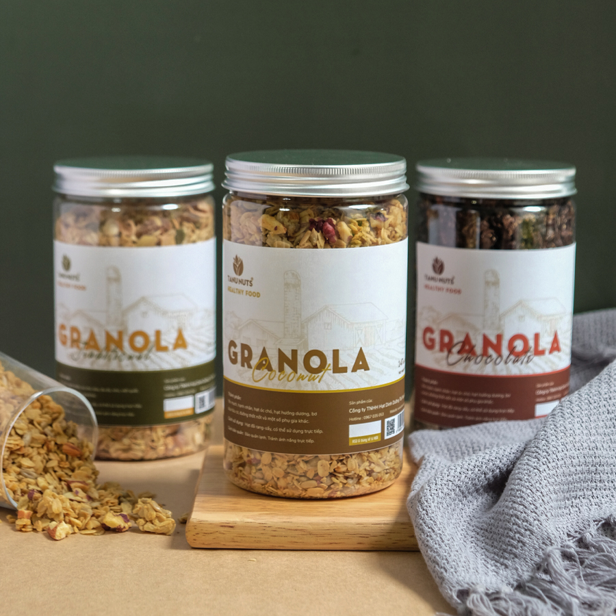 Ngũ cốc granola tanu nuts - ngũ cốc yến mạch ăn kiêng, giảm cân