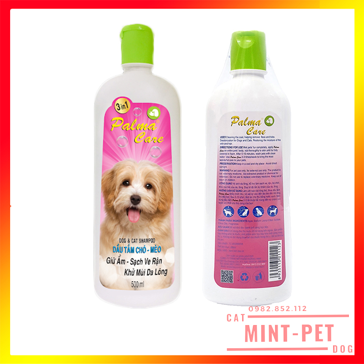 Sữa tắm cho chó mèo palma care 3 in 1 chai 300 ml