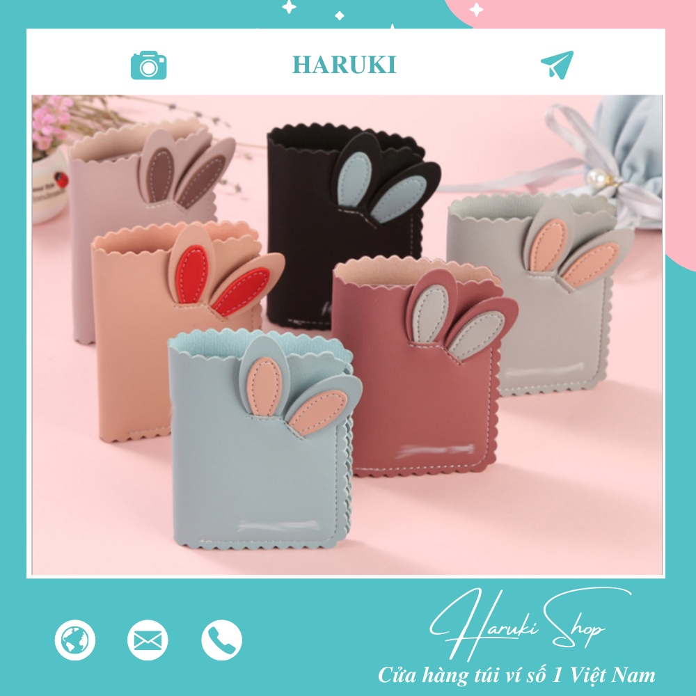Ví nữ nhỏ gọn bỏ túi mini cao cấp cầm tay đựng tiền cute HARUKI VN08