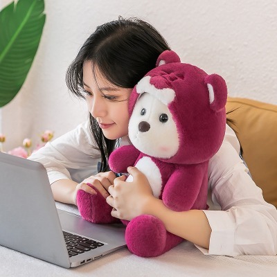 Loại 1 nhập Gấu bông Cosplay gấu dâu- Gấu bông Lena Bear mặc áo cosplay Gấu Dâu Lotso, Gấu Lena Sang Trọng, quà tặng người yêu