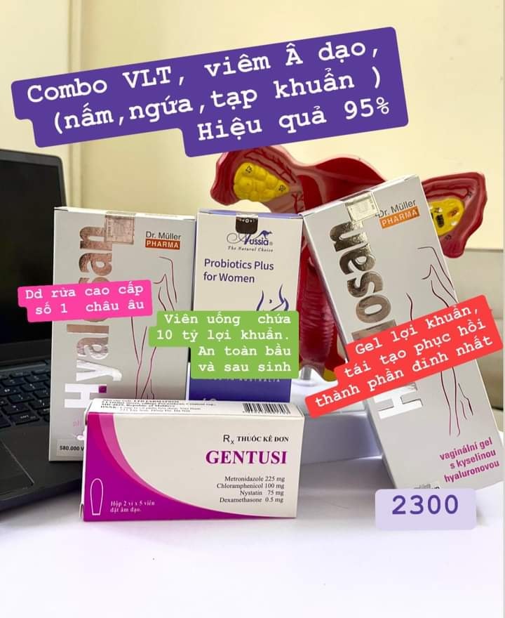 Bộ sản phẩm hỗ trợ điều trị viêm nhiễm phụ khoa Hyalosan