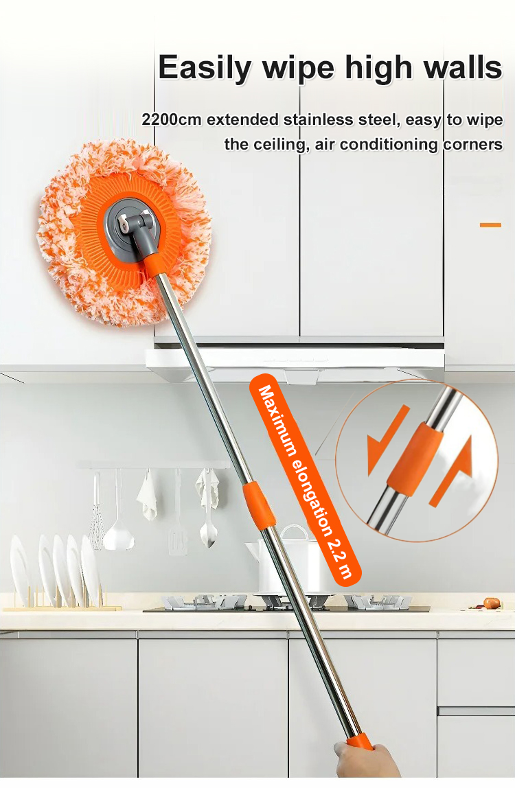 luoaa01 Sunflower mop, ceiling dust removal, wall duster, retractable pole duster