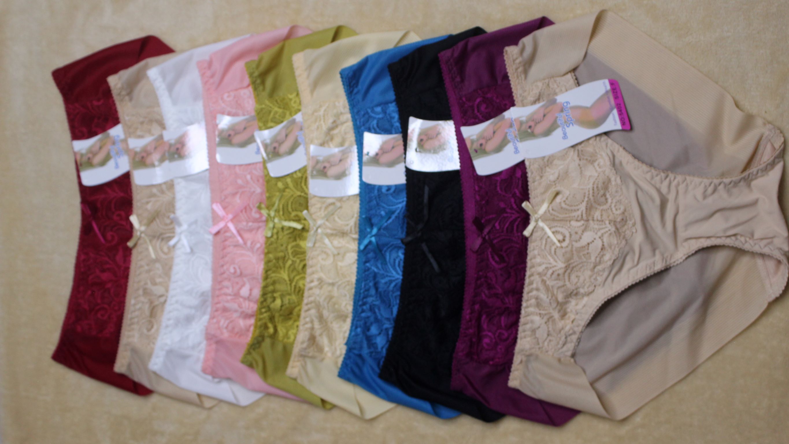 Combo 10 Quần lót Beautiful Spring size F, chất thun lưới nhẹ, không gây hằn