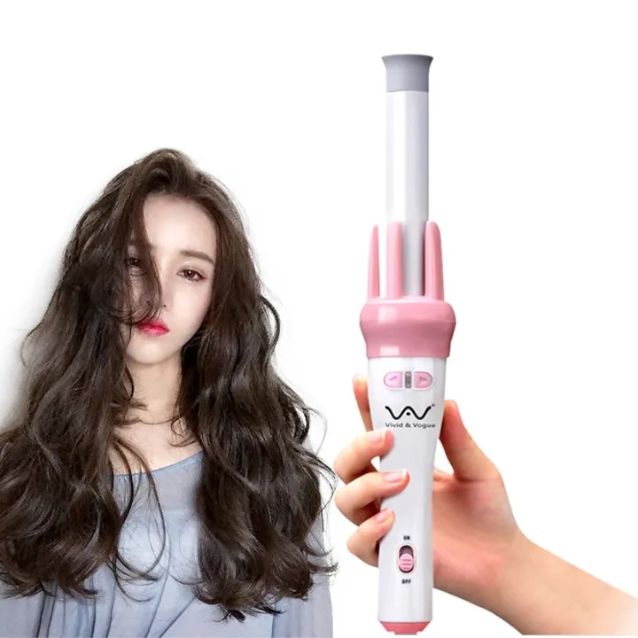 Máy uốn tóc xoăn xoay tự động 360 độ máy uốn tóc cao cấp 2 chức năng uốn xoắn và uốn cụp tạo kiểu tóc nhanh chóng tại nhà