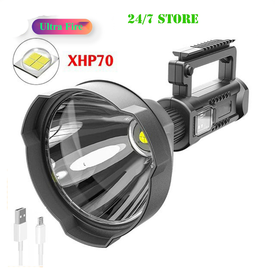 Den bin sieu sang, đèn pin siêu sáng chiếu xa, đèn pin cầm tay sạc pin siêu sáng, đèn pin siêu sáng cầm tay W591 chiếu xa trên 500m, có 4 chế độ chiếu sáng - Bảo hành lỗi 1 đổi 1 trong 6 tháng