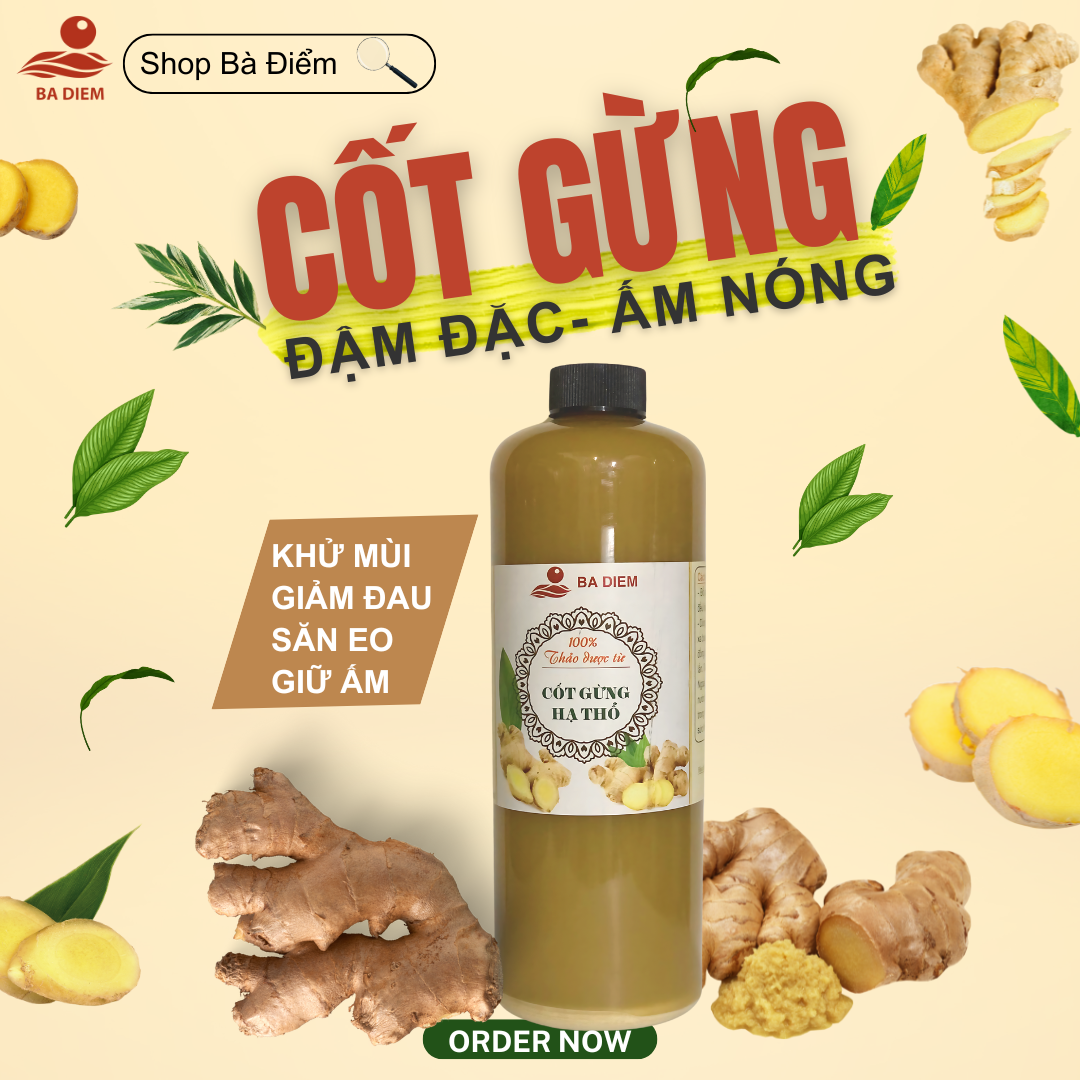 Cốt Gừng Hạ Thổ - Giữ ấm cơ thể, lưu thông khí huyết, giảm đau nhức - Shop Bà Điểm.