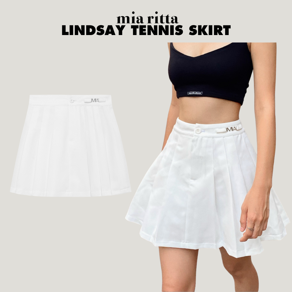 Chân váy Lindsay Tennis Skirt Mia Ritta V1038 chân váy tennis trắng kèm quần chân váy xếp li
