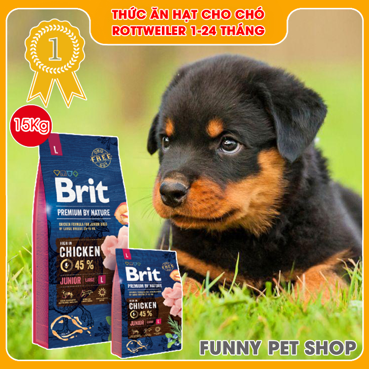 Thức Ăn Hạt Cho Chó Rottweiler 1-24 Tháng Vị Thịt Gà | Nhập Khẩu Châu Âu, Top 1 Cộng Hòa Séc