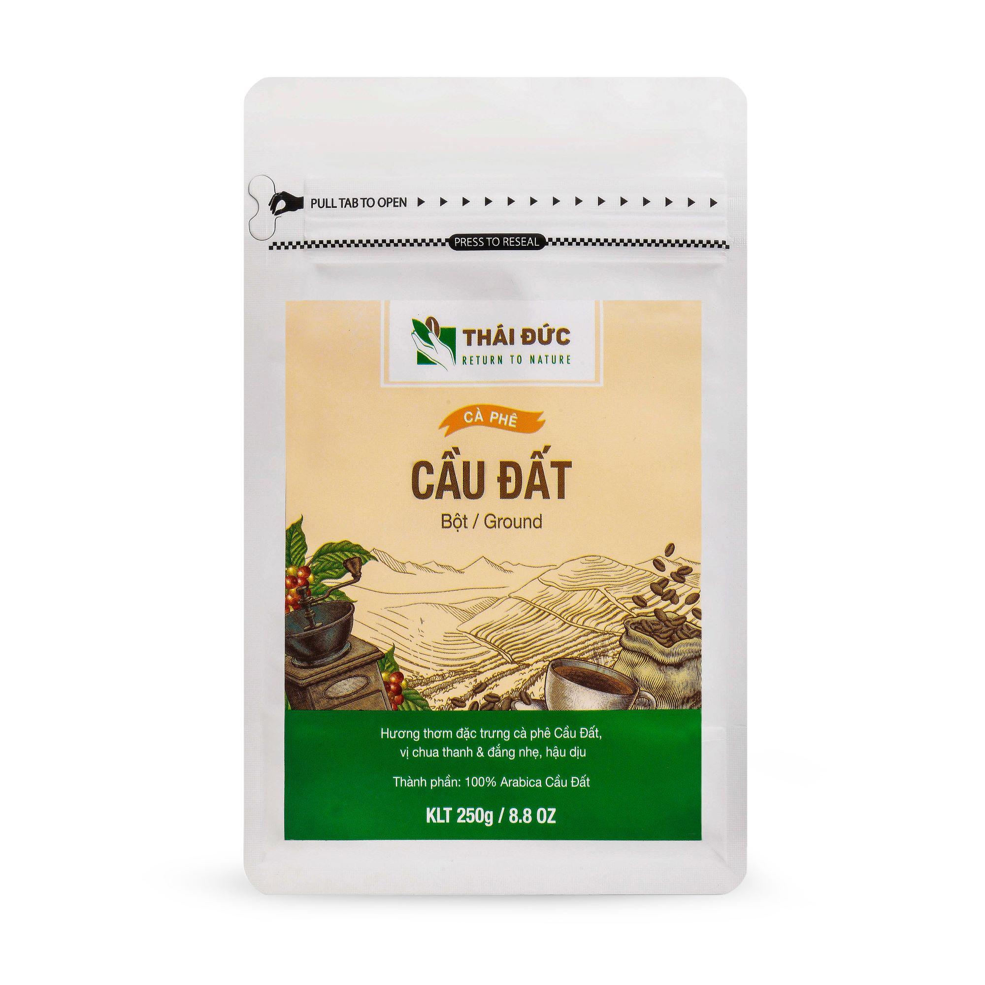Thái đức coffee - cafe rang xay cầu đất 250gr - cà phê sạch nguyên chất 100%
