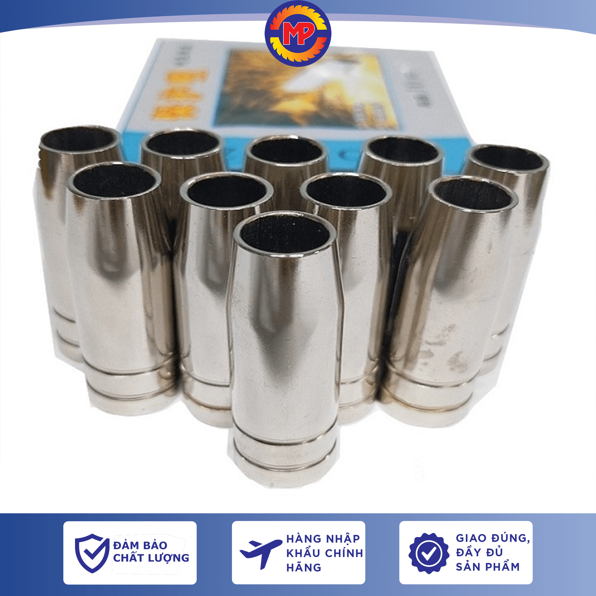 Chụp khí hàn mig 15ak giá rẻ - hộp xanh trắng 10 cái