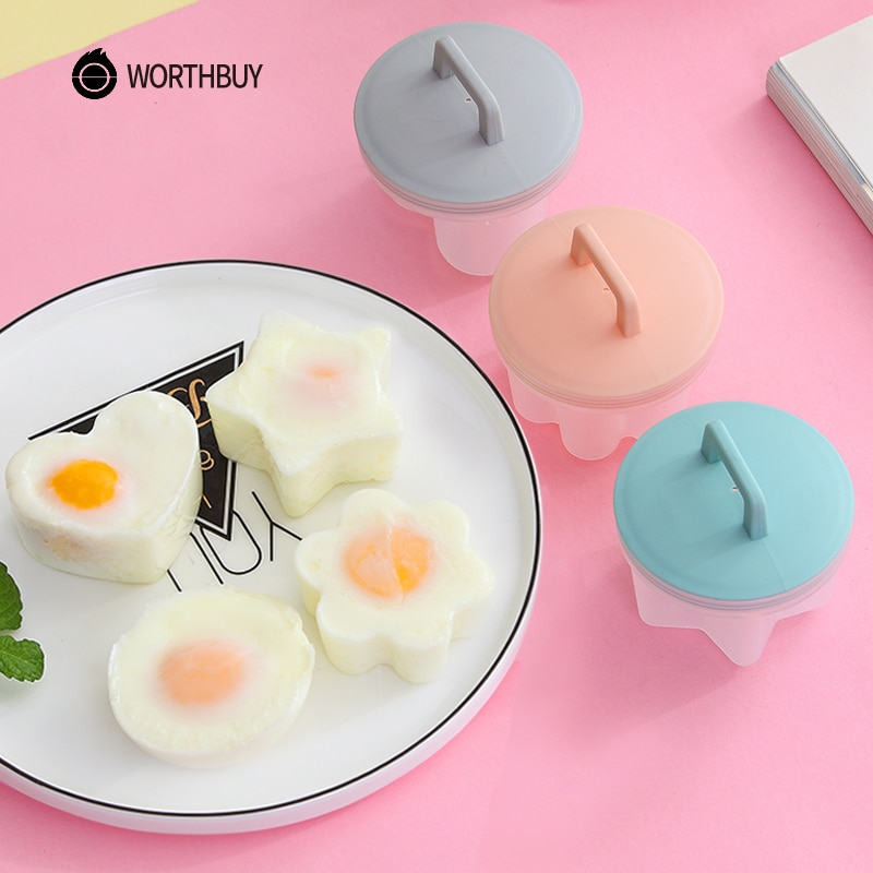 Bộ 4 Khuôn Hấp Trứng, Làm Bánh Cho Bé KidAndMom Worthbuy Tặng Chổi Silicon Quét Dầu