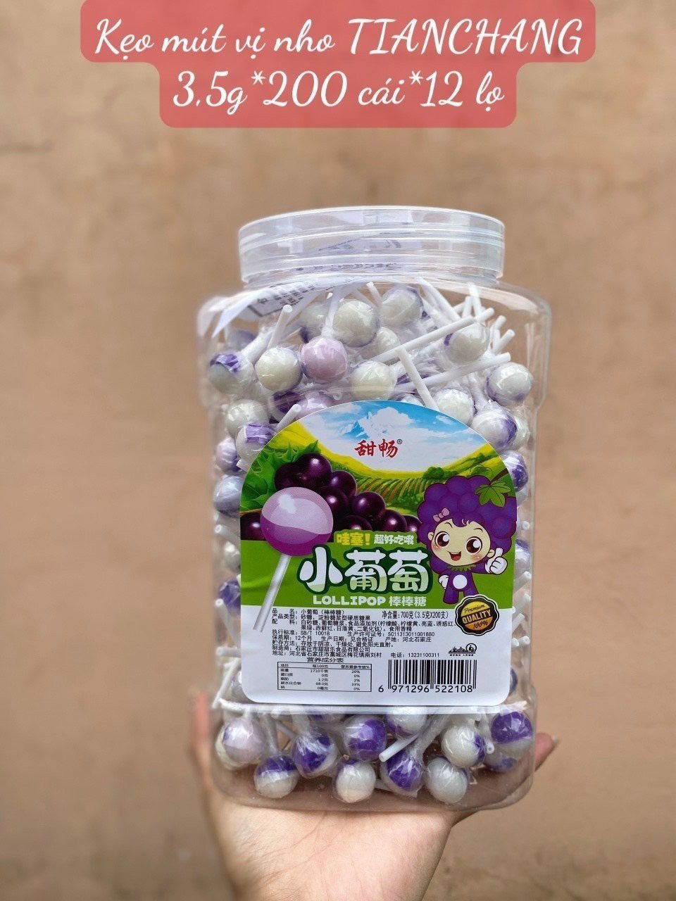 Kẹo mút mini trái cây cho bé