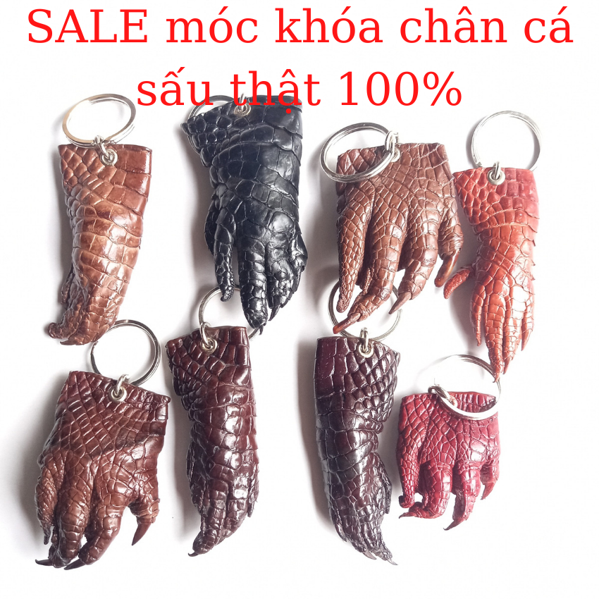SALE móc khóa chân cá sấu thật,móc khóa thời trang ,móc khóa homaka1988