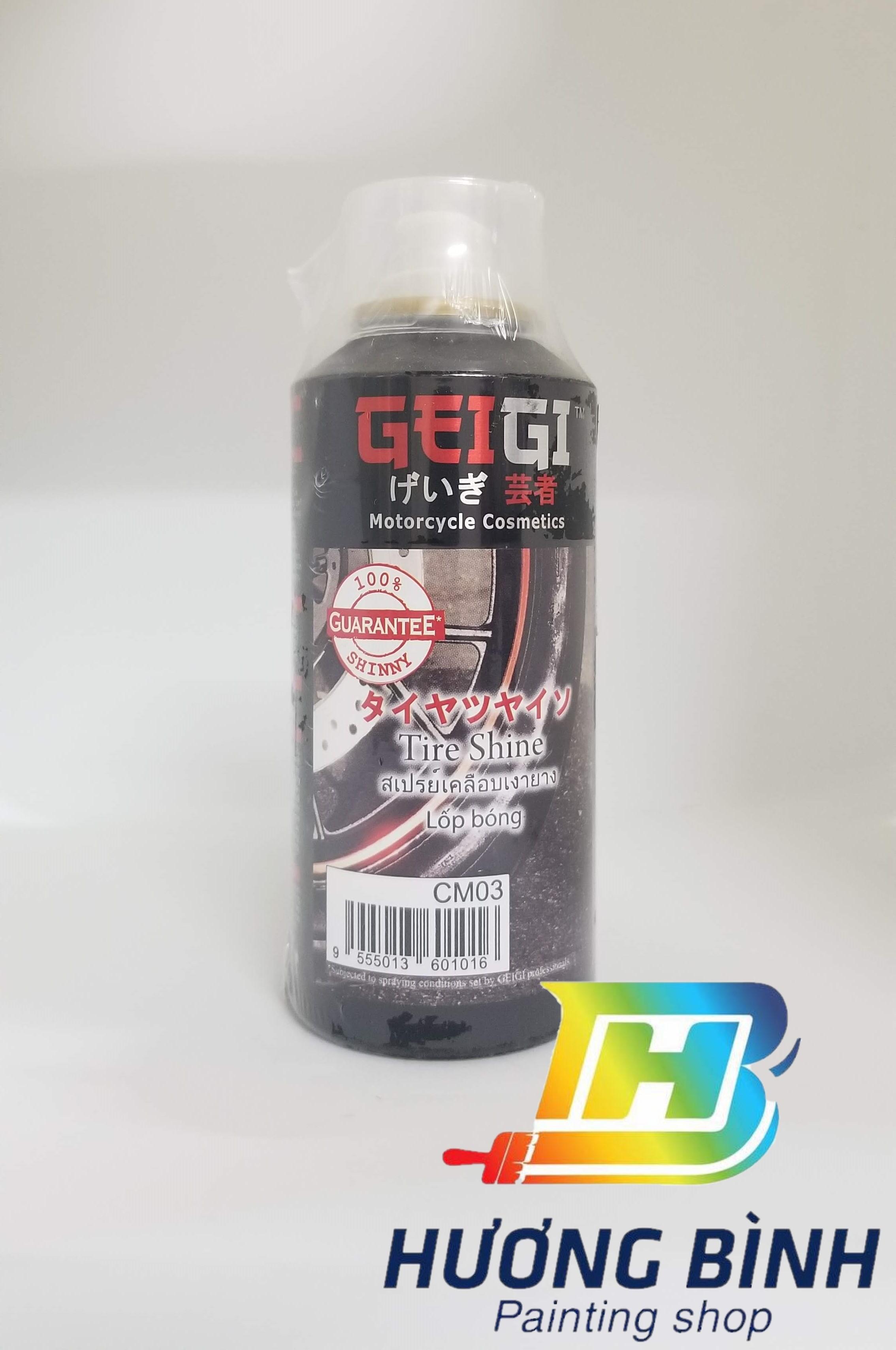 Chai xịt bóng lốp xe geigi - cm03