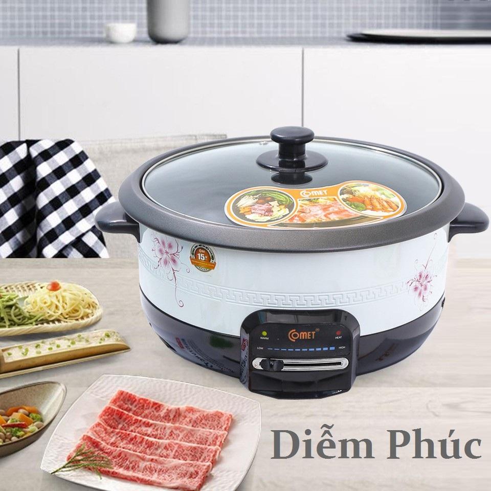Nồi lẩu điện comet cm7731 - dung tích 3.5l - bảo hành 12 tháng chính hãng