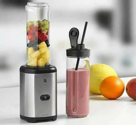 Máy xay sinh tố mini WMF KULT X MIX & GO, chất liệu thép không gỉ Cromargan, tích hơp xay và có thể tháo rời mang đi bất cứ đâu, công suất 300W
