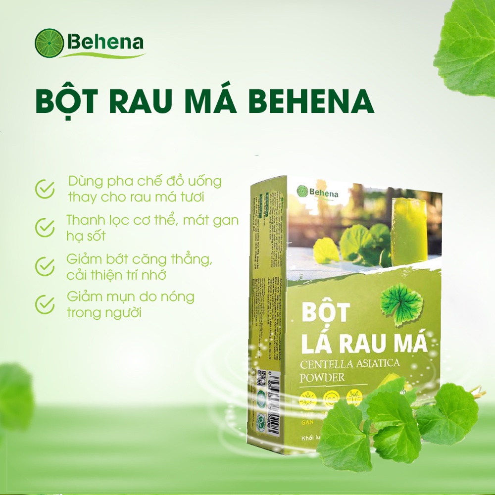 Bột rau má Behena hộp 50gr thanh nhiệt, giải độc