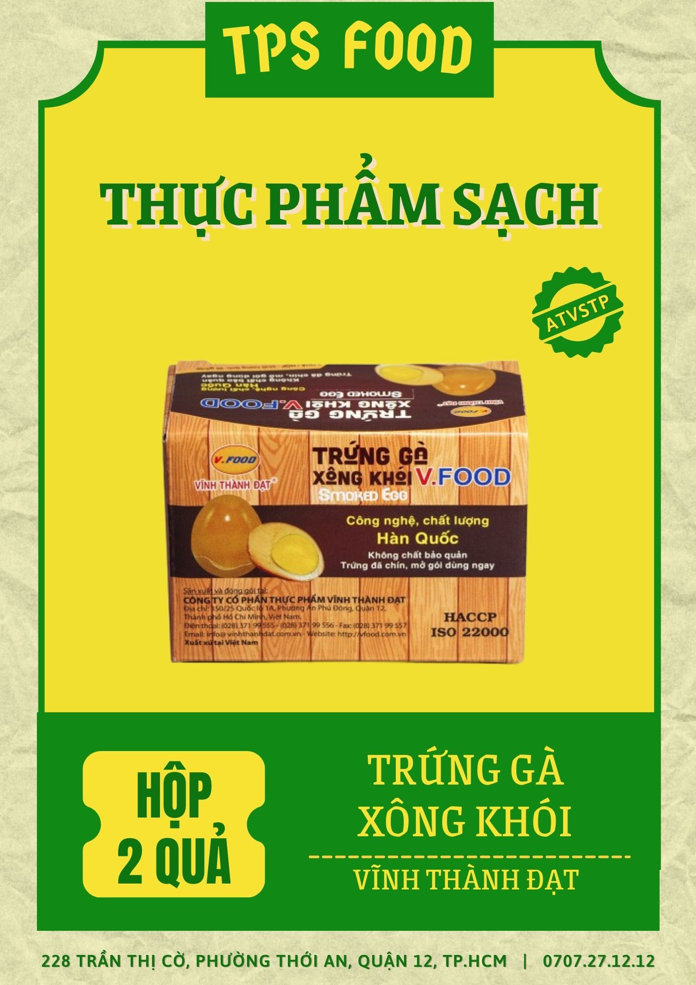 Trứng gà xông khói ăn liền - Vĩnh Thành Đạt
