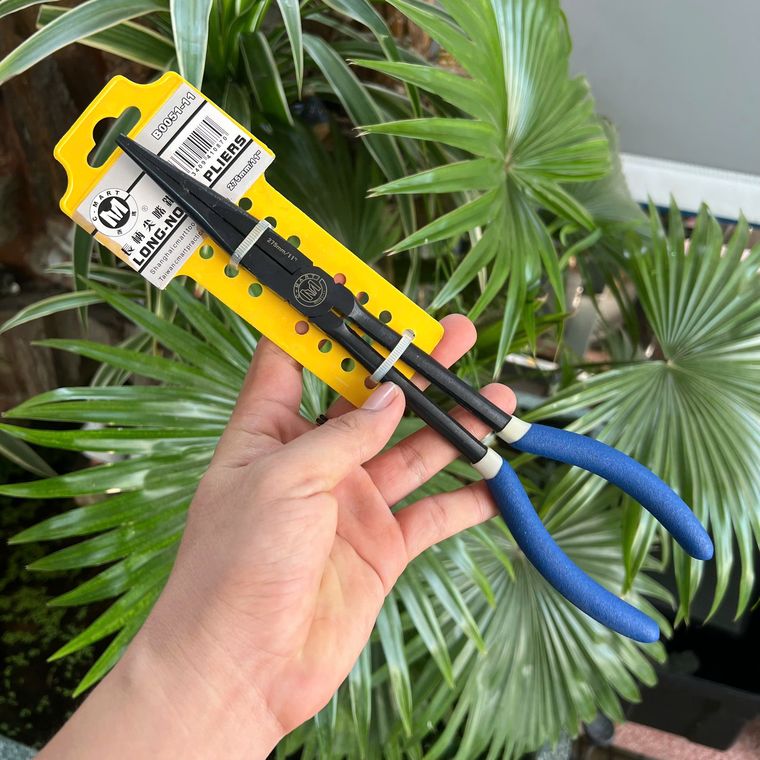 Kìm mũi nhọn dài miệng thẳng c-mart b0051-11 275mm