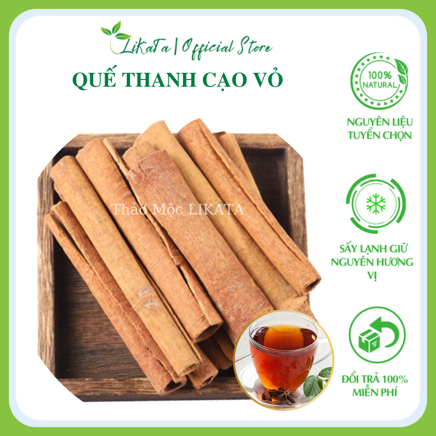 Quế thanh cạo vỏ thơm cay likata khô tự nhiên loại đẹp đều pha trà, làm gia vị tốt cho sức khỏe