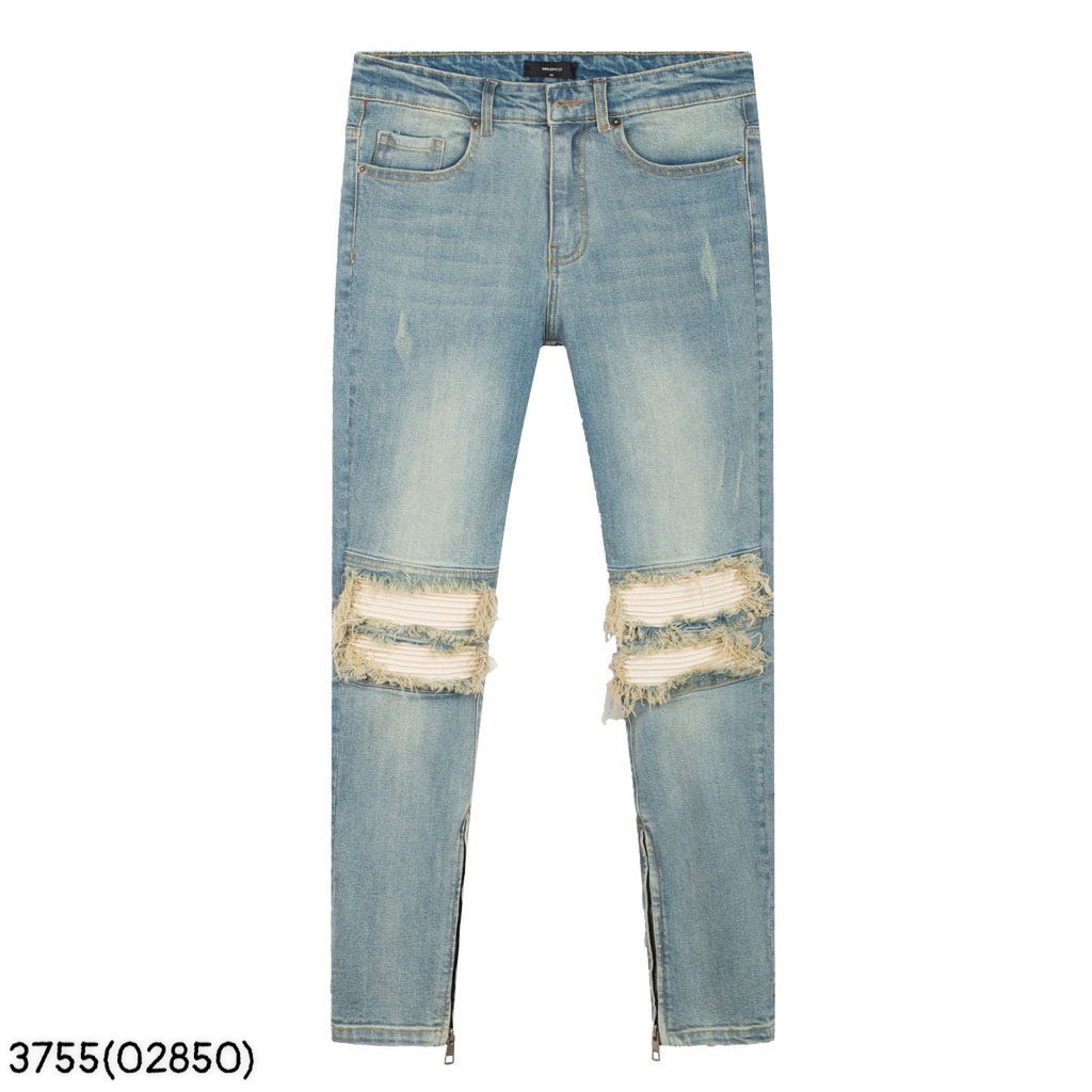 Quần bò mikenco, quần jeans mikenco nam cao cấp vải bò không phai màu cháy phố