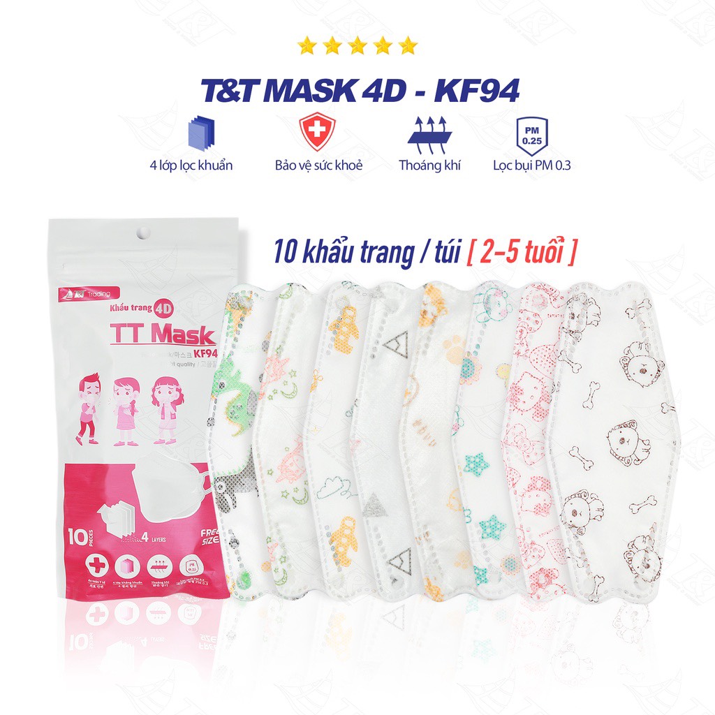Khẩu trang 4d trẻ em tt mask