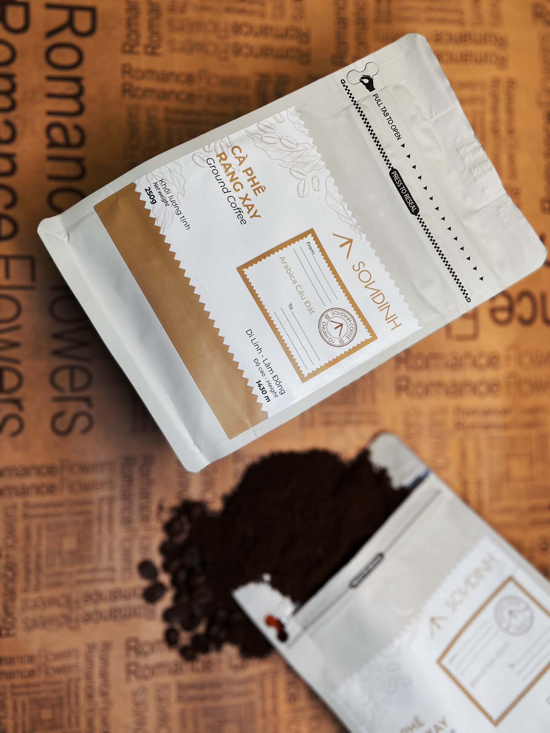 Cà phê rang xay / ground coffee - 100% arabica cầu đất