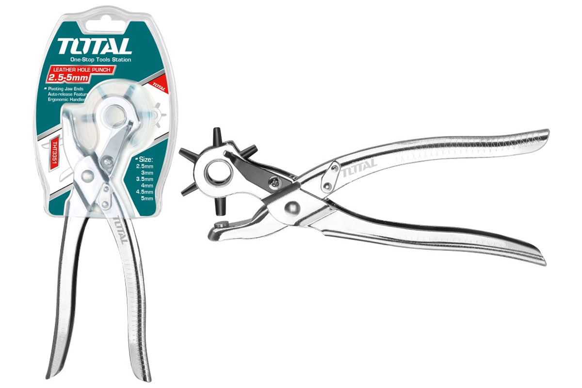 Kìm đục lỗ vải da total tht3351