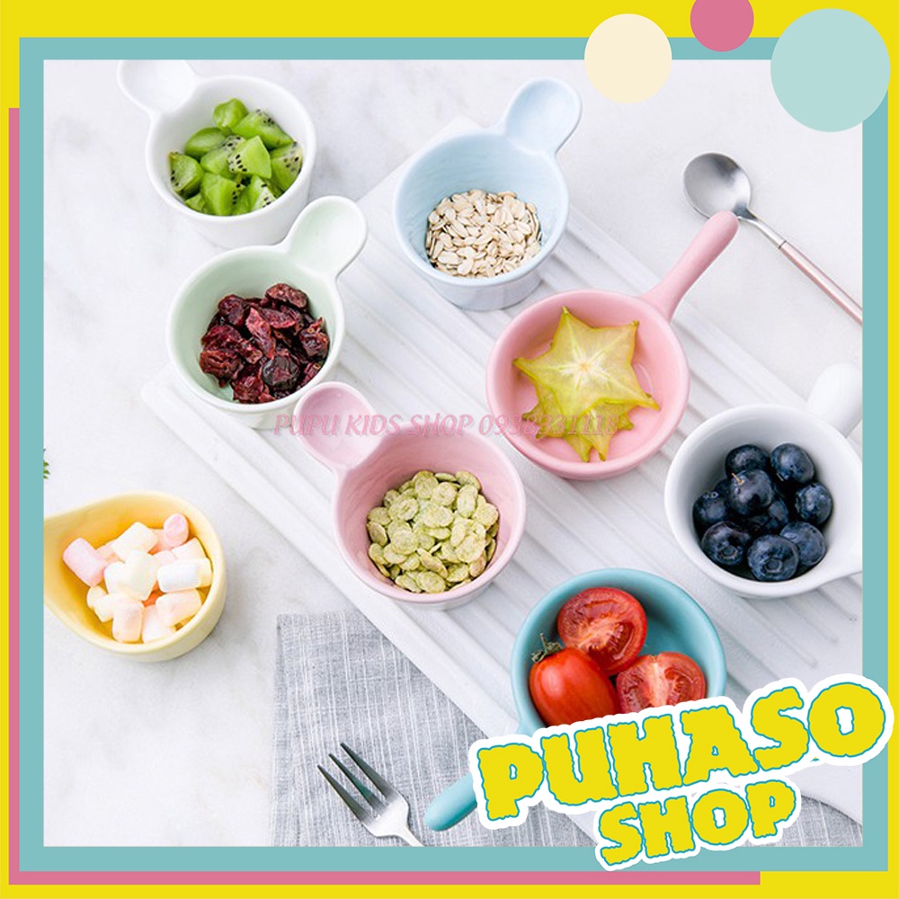 Bát Ăn Dặm Kiểu Nhật Bát Gốm Sứ Hình Gáo Tay Béo 90ml PUHASO