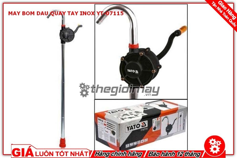 Máy bơm dầu quay tay yato inox yt-07115