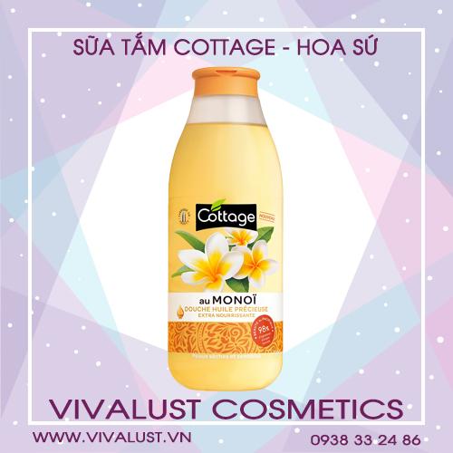 Sữa tắm cottage au monoi - hương hoa sứ