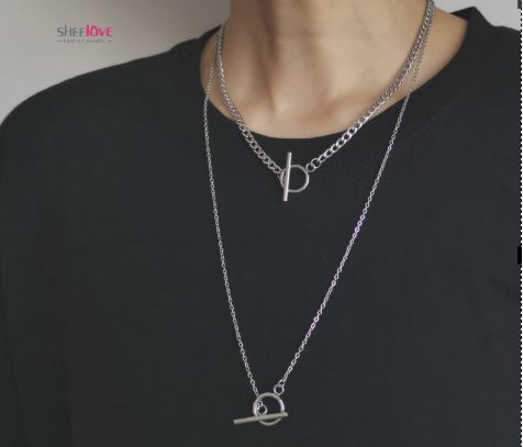 Dây chuyền nam nữ khóa tròn cá tính UNISEX chất hiphop style Hàn Quốc - Rap underground