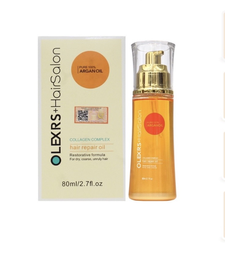 Tinh dầu dưỡng tóc olexrs+hairsalon collagen complex hair repair oil 80ml