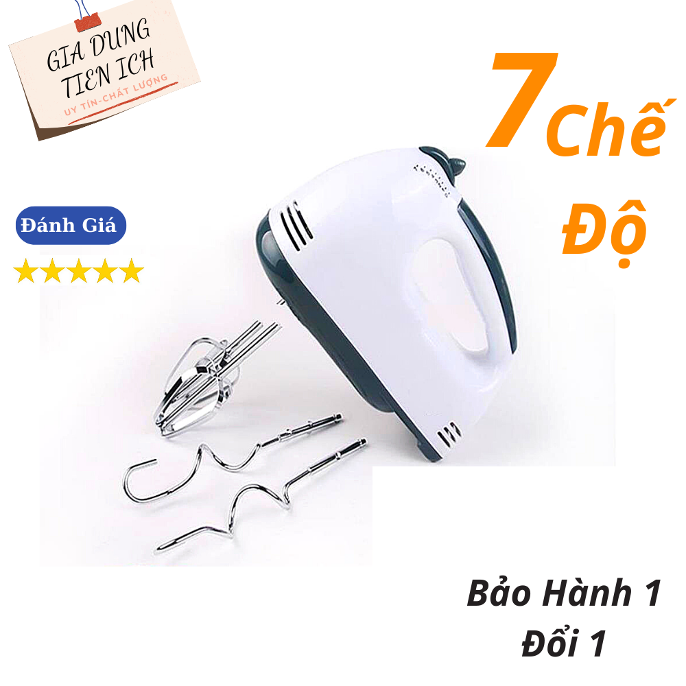 Máy Đánh Trứng Cầm Tay 7 tốc độ Scarlett HE133 hàng loại 1, máy đánh trứng làm bánh và pha cafe tiện lợi, máy trộn bột làm bánh