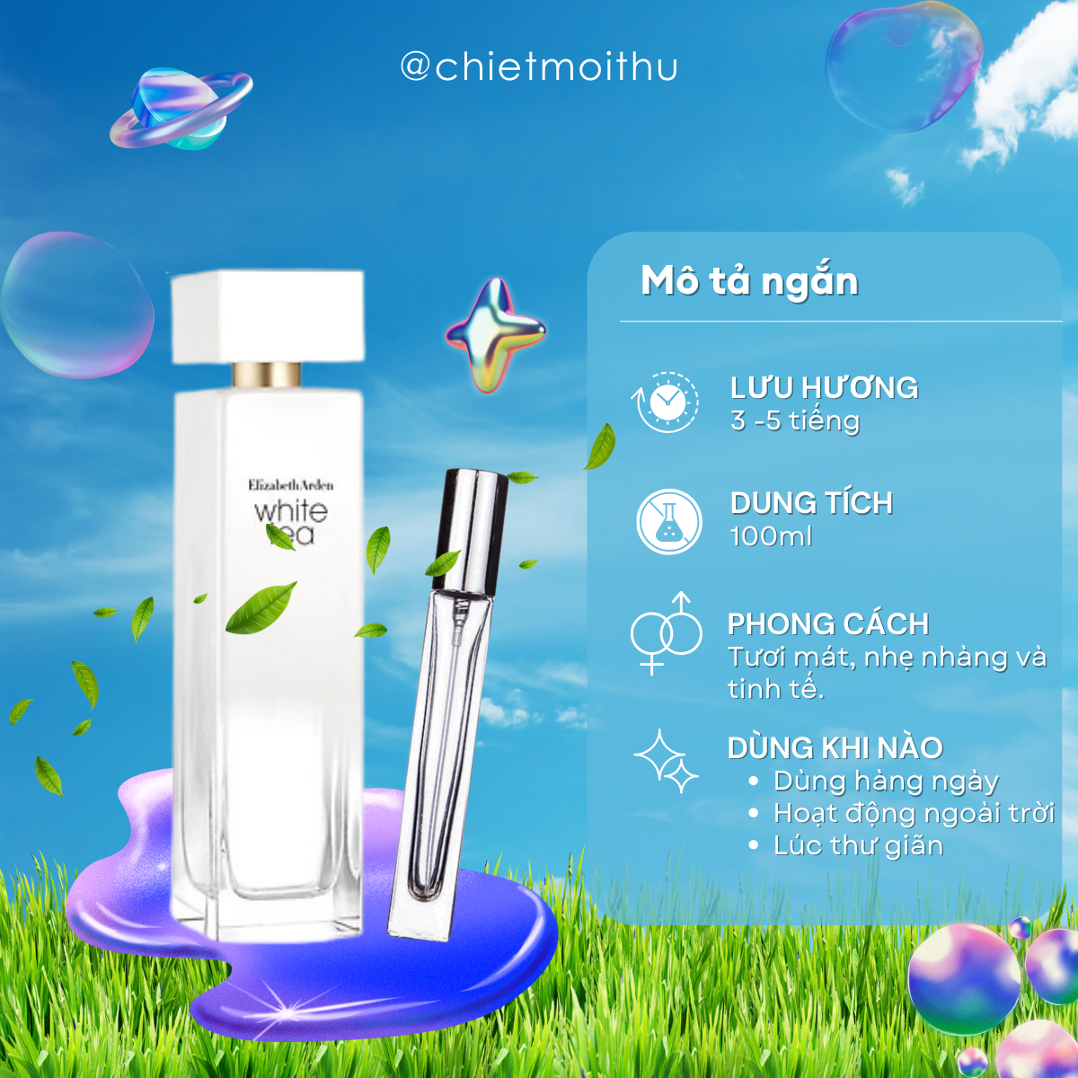 Nước hoa nữ Elizabeth Arden White Tea EDP 100ml chính hãng