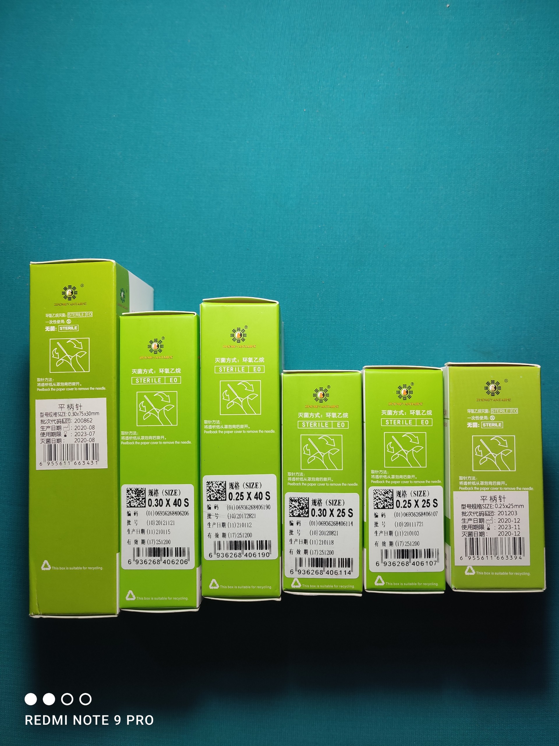 Combo 20 hộp kim châm cứu Thái Hòa kích thước 0.25*25