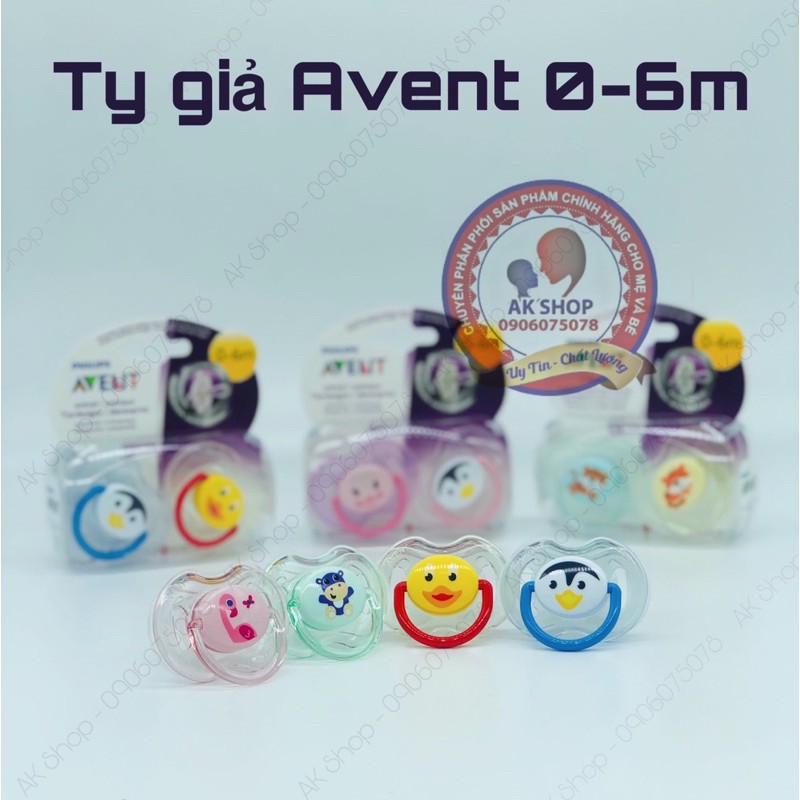 Ti giả avent chống vẩu 0-6m hàng uk