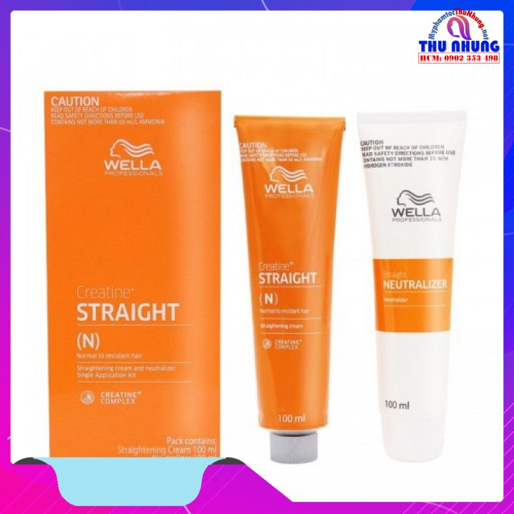 Bộ thuốc duỗi tóc wella creatine straight 100ml*2