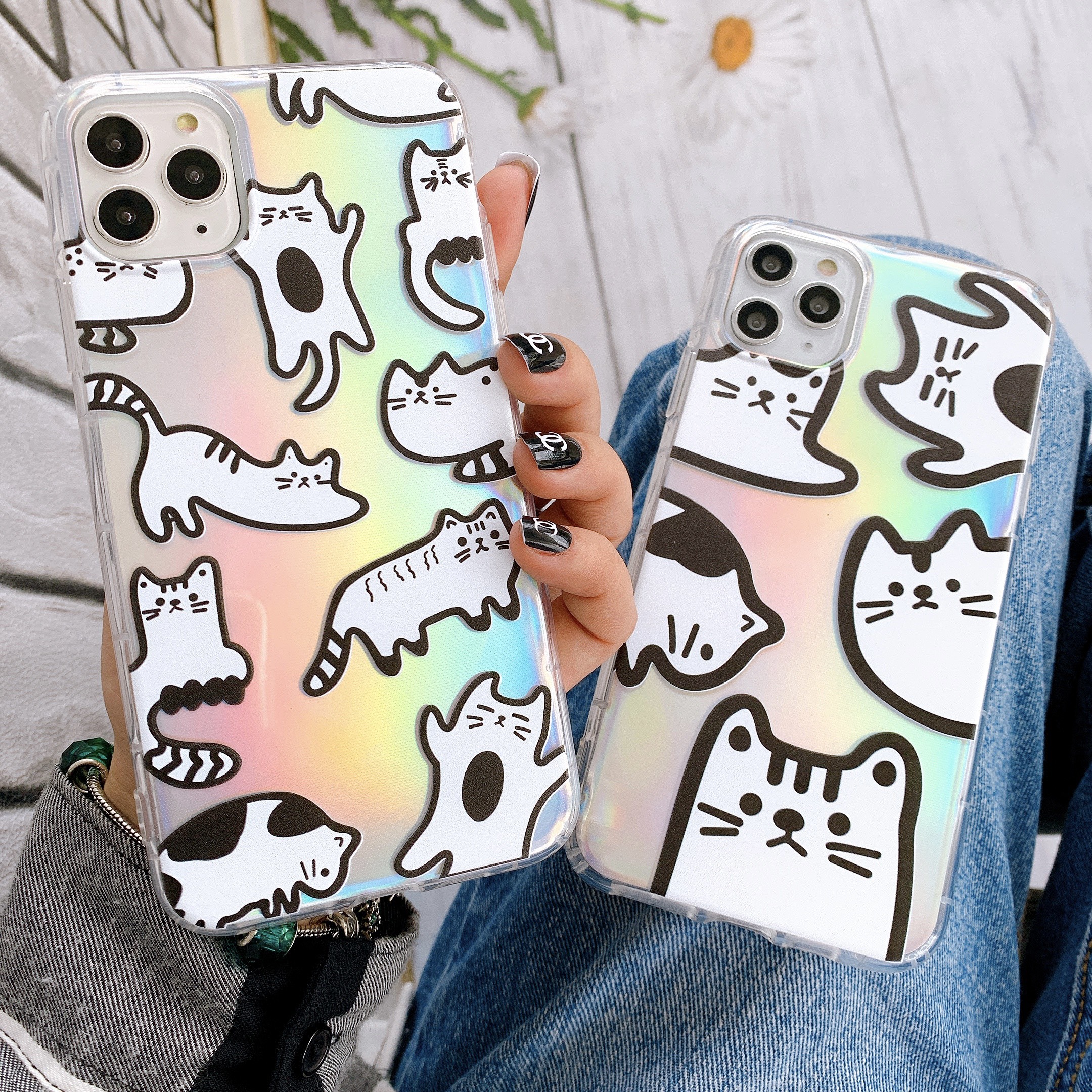 Ốp Lưng Silicon Chống Sốc Cats ( Kèm Miếng Phản Quang )