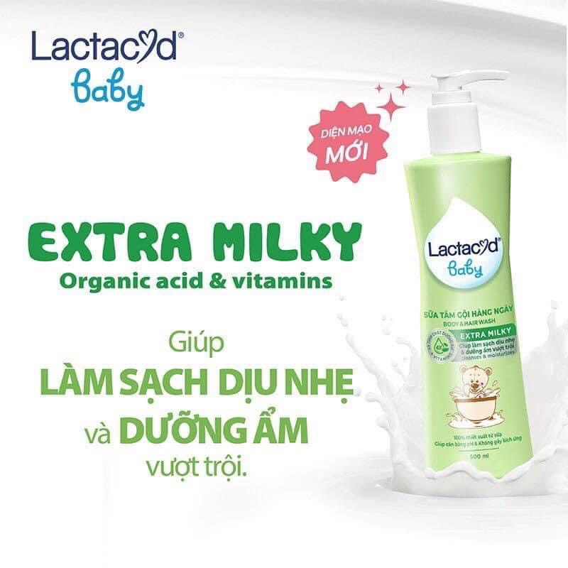 Sữa tắm Lactacyd baby - tắm gội toàn thân Ngừa rôm sảy cho bé 250ml 500ml