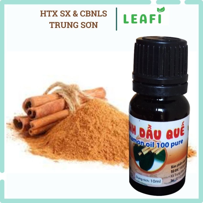 [Freeship]Tinh Dầu Quế Nguyên Chất Trung Sơn lọ 10 Ml, Leafi Shop, Khử Khuẩn, Đuổi Muỗi, Thơm Phòng