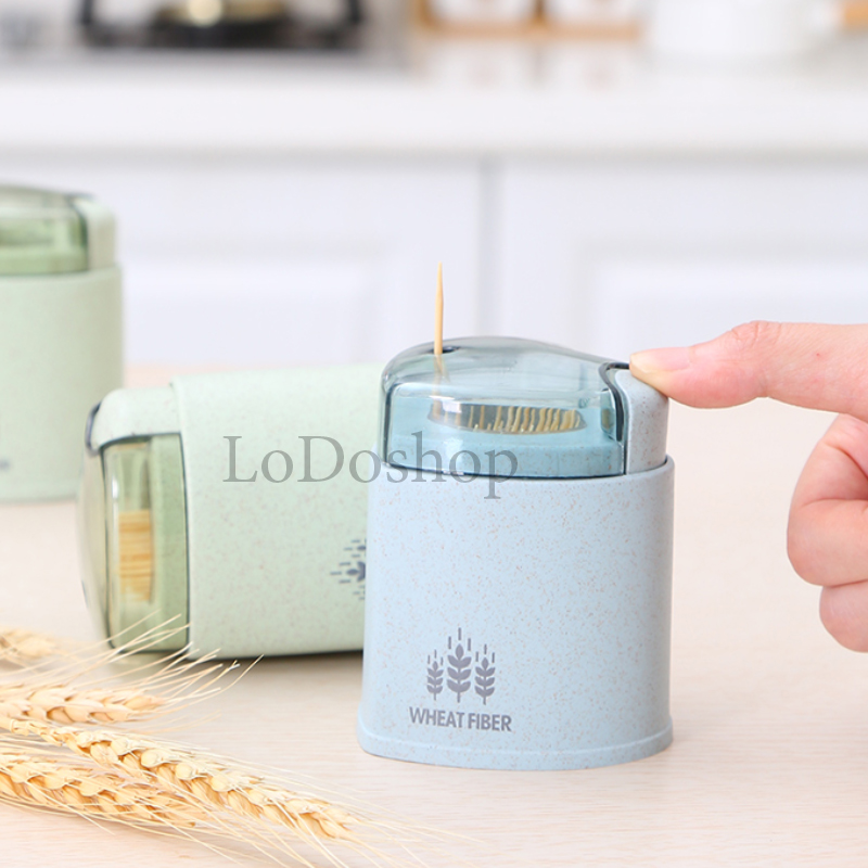 Hộp đựng tăm xỉa răng tự động thông minh Toothpick  Hộp đựng tăm tre để bàn  Hủ đựng tăm cao cấp bằng nhựa  Phụ kiện bàn ăn - Hủ Tăm hình trái tim