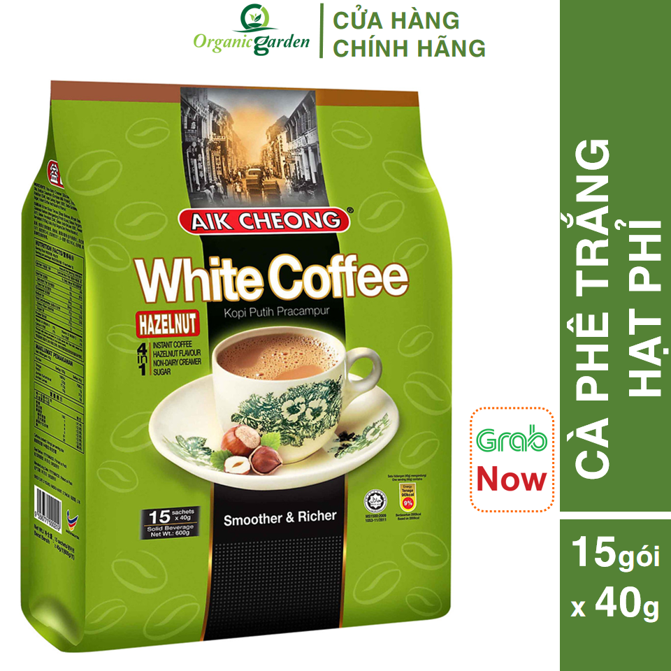 Cà Phê Trắng Hạt Phỉ 4 Trong 1 Aik Cheong Malaysia - White Coffee Hazelnut