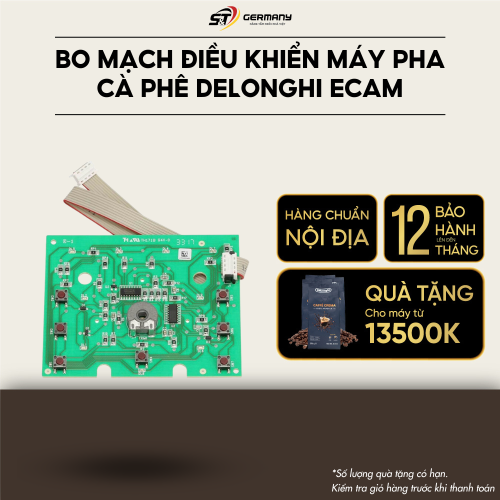 Bo mạch điều khiển máy pha cà phê Delonghi ECAM, phụ kiện máy pha cà phê Delonghi GST CAFE 700095