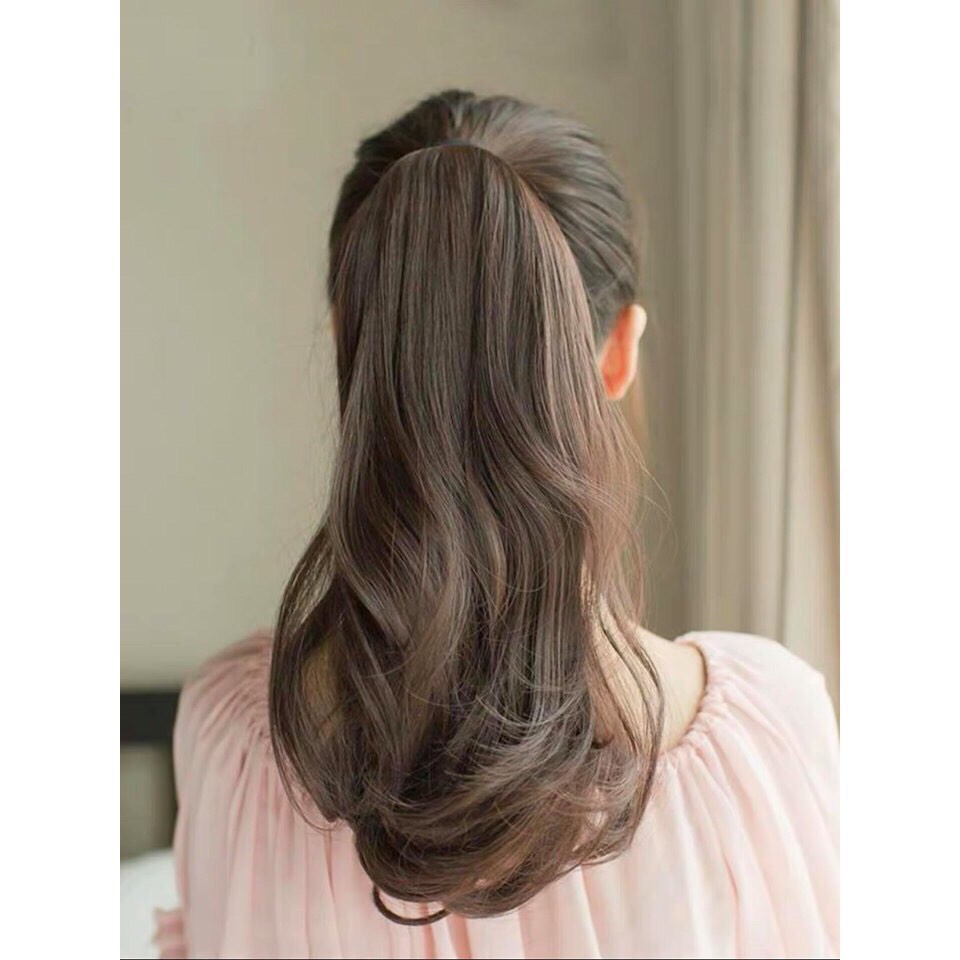 Tóc giả nữ cột ❤️Tóc giả buộc xoăn đuôi mẫu mới kèm ảnh thật