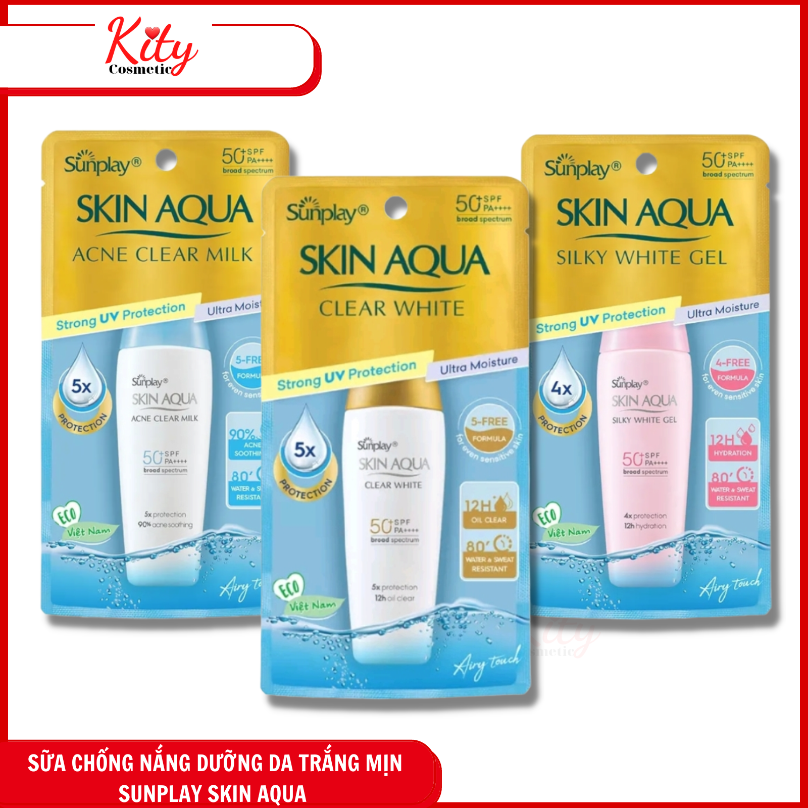 Sữa chống nắng dưỡng da Sunplay Skin Aqua SPF50+ phiên bản ECO VIỆT NAM